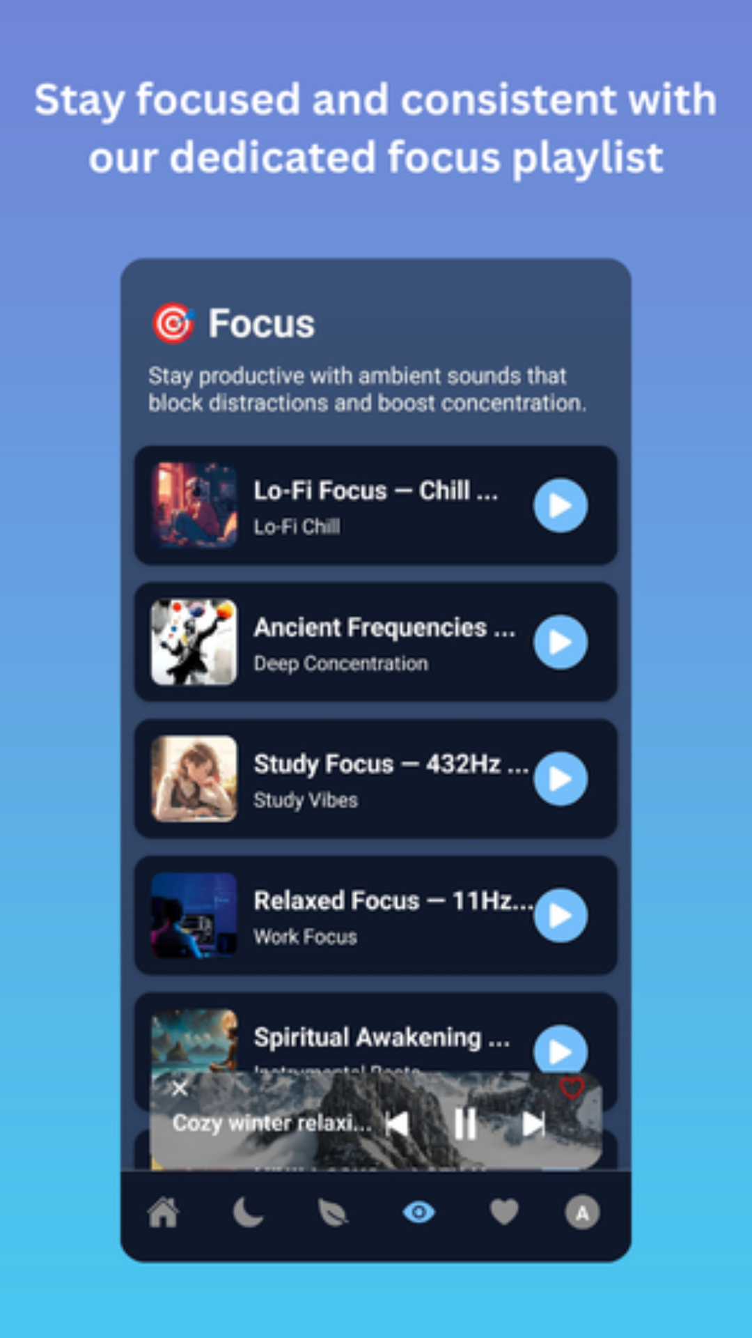 Focus Music Screen